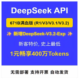 V3.2 671B满血版 无需本地部署 DeepSeek 企业级中转 API