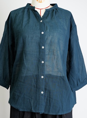 JCC STUDIO日系薄款全棉棉纱纯色宽松休闲百搭通勤衬衫