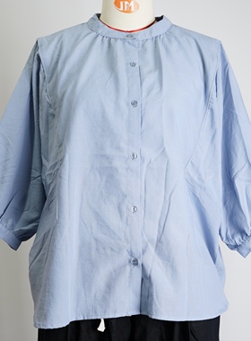 JCC STUDIO日系全棉纯色宽松休闲百搭通勤中袖衬衫