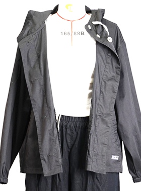 JCC STUDIO日系棉纶混连帽风衣外套女宽松休闲上衣