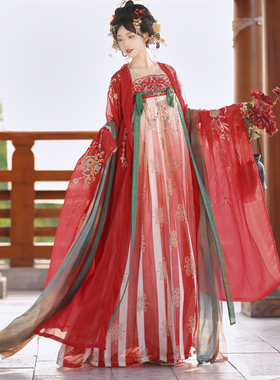 裳云兮原创汉服女《玉楼春》新品诃子裙绣花大袖衫唐制齐胸春夏款