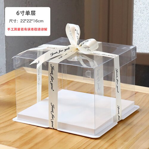 新品4 High transparepnt 6 baking PET birthday 8 cake 10 boxs