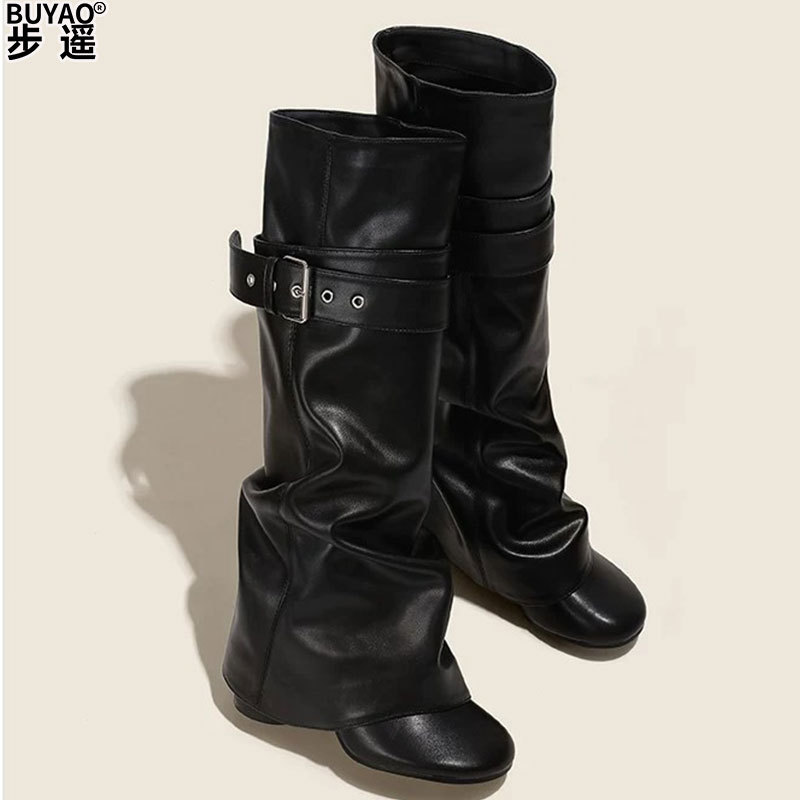 2026新款皮带扣可拆卸裤管靴骑士靴