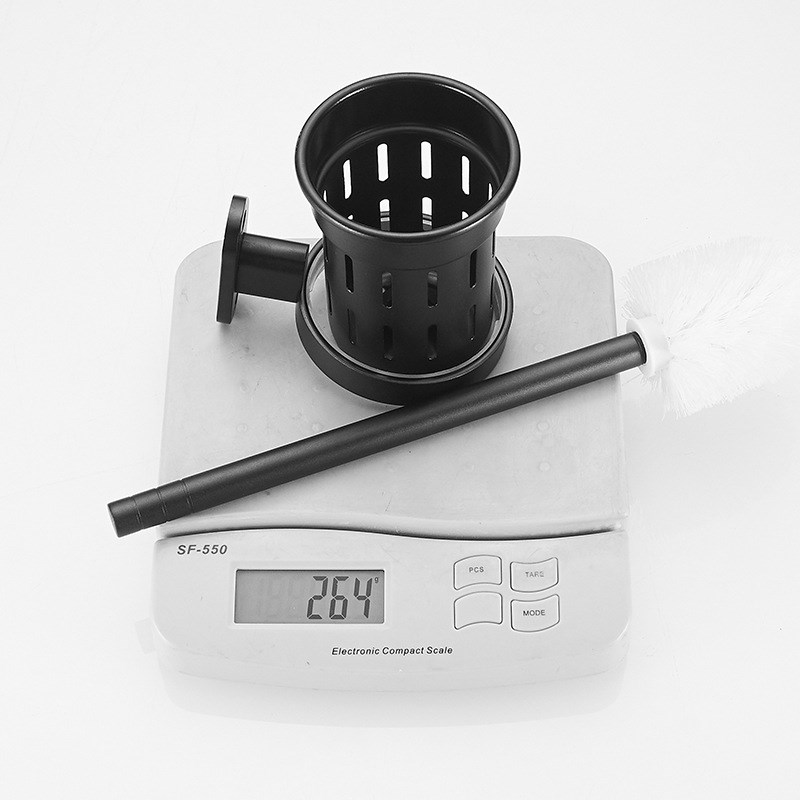 黑色马桶刷套装家用壁挂式防霉菌清洁刷透风厕所刷太空铝温州工厂