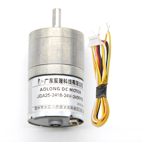 奥隆JGA25-2418/微型直流减速电机12v 24v电动机可调速低速小电机