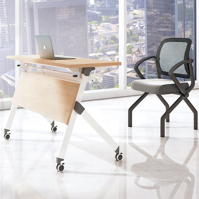 现货简易折叠长方形办公桌会议长条培训桌书桌培训室学校桌腿支架