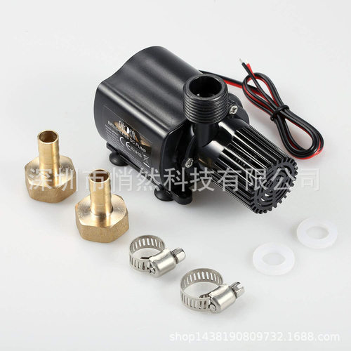 微型直流无刷水泵电脑水冷水循环水泵喷泉水泵DC12V5米800L QR90D