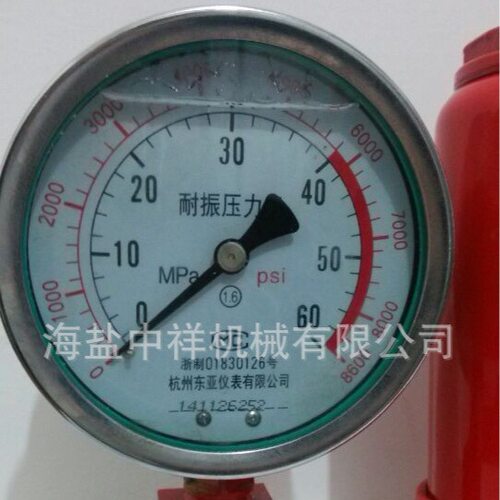 厂家直销5吨液压千斤顶带压力表  手动立式液压带表千斤顶2-200吨