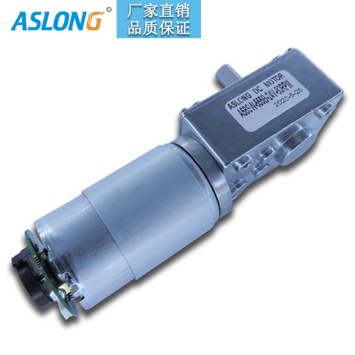 A58SW-555B蜗轮蜗杆直流减速电机霍尔编码器微型减速自锁电机马达