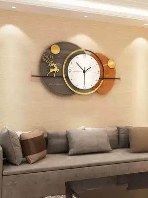 Clock and clock living room home fashion light luxury Net red decoration atmospheric personality modern simple high-end wall clock