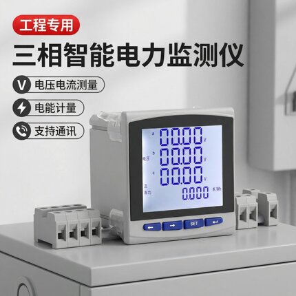 智能多功能液晶数显电力仪表RS485通讯电表测量仪功率电量能表