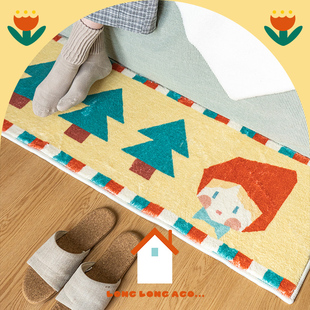 左咸敦道小红帽系列仿羊绒地毯卧室房间客厅床边毯茶几毯家用地垫