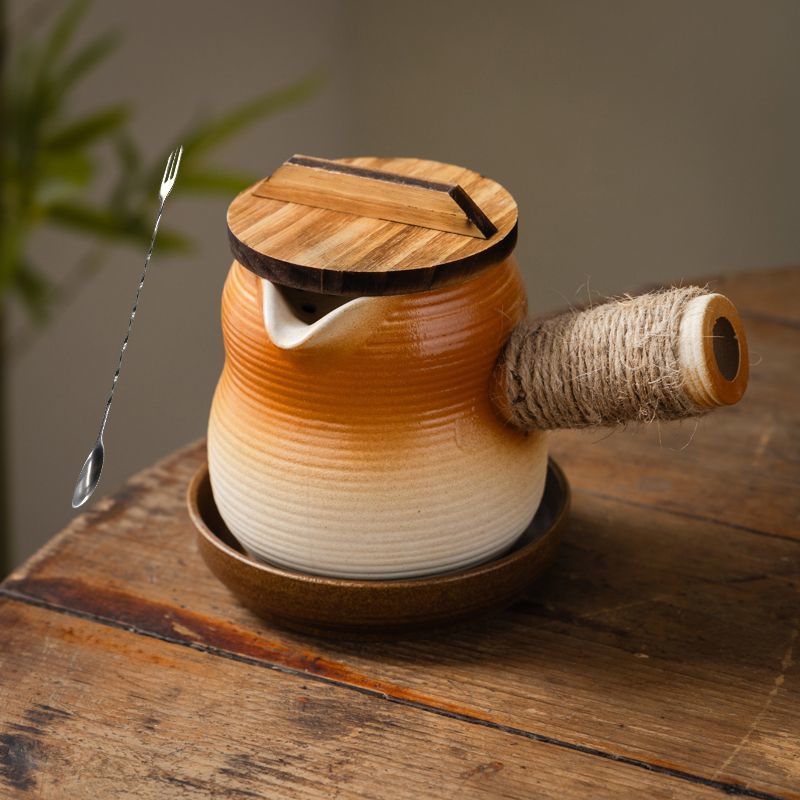 罐罐壶可明火干烧烤奶罐煮茶壶炒茶大容量围炉煮茶陶瓷户外便携包