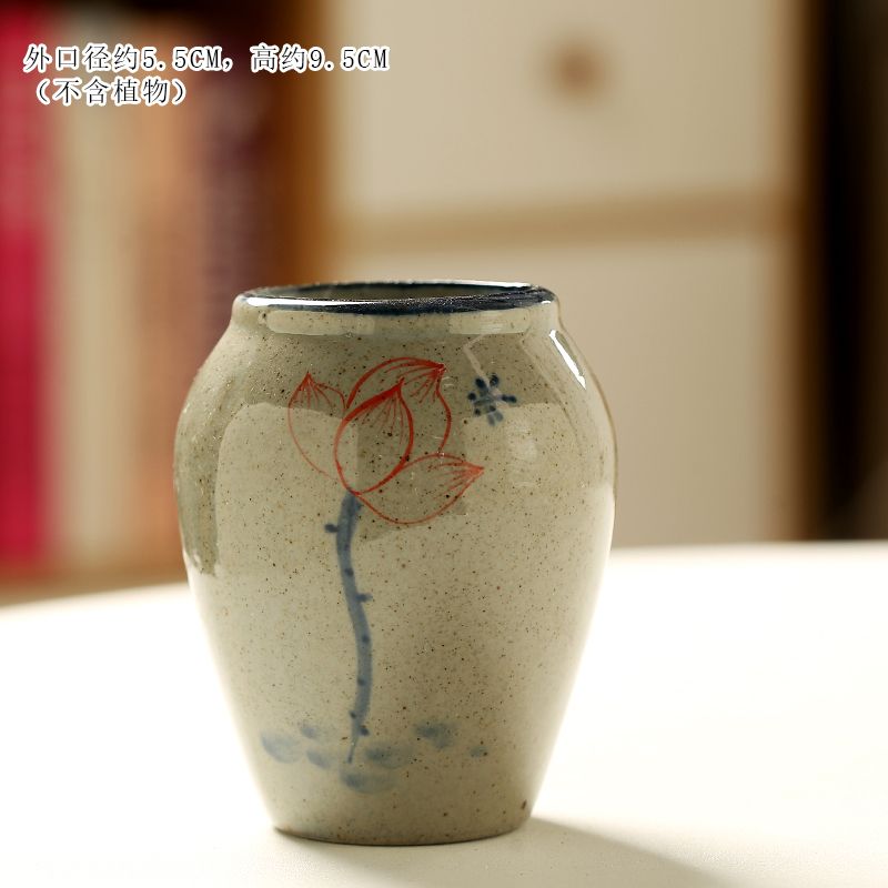 陶瓷花盆圆口腰腰桩简约创意个性高筒家用装饰特价清仓青花多肉