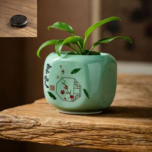 多肉花盆陶瓷创意中国风透气简约有孔喜乐植物盆栽装饰个性造型