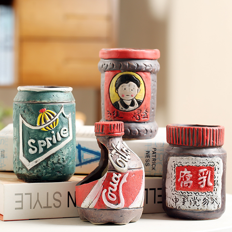 句号蕾乐腐妈创意透气多肉花盆卡通陶瓷桌面特价个性清仓盆栽肉肉