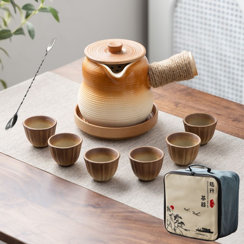 罐罐壶可明火干烧烤奶罐煮茶壶炒茶大容量围炉煮茶陶瓷户外便携包