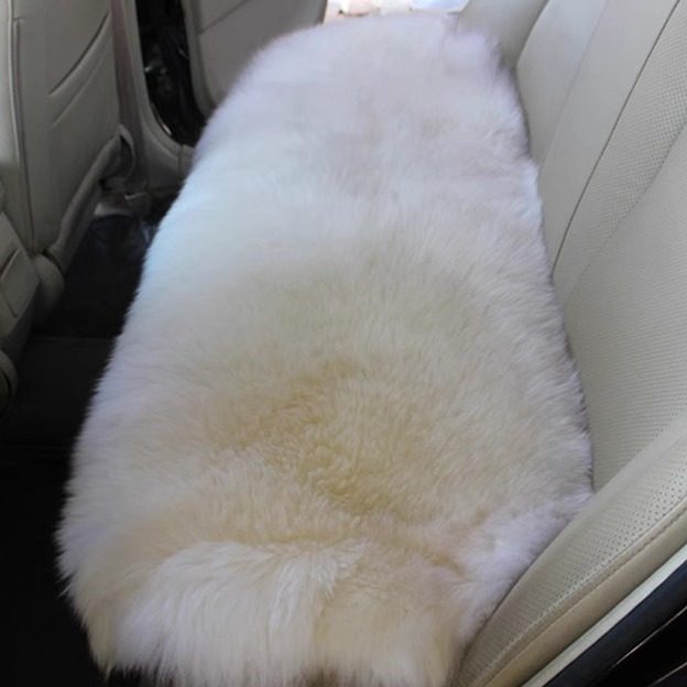 大空间越野轿车座椅羊毛垫套冬保暖防潮长毛厚棉后排皮毛一体东北