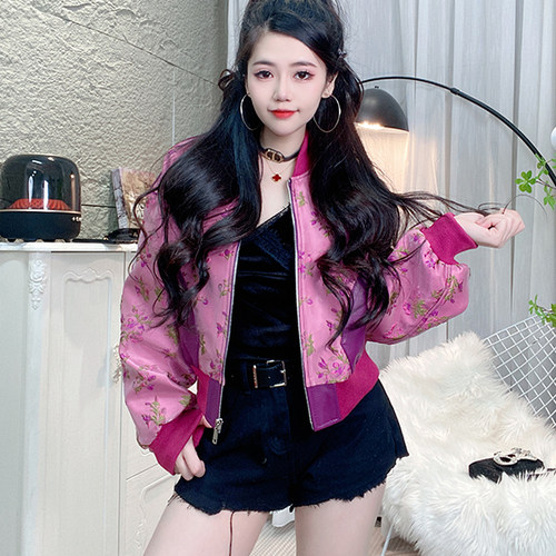 气质拼接短款百搭通勤休闲外套