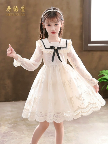 Осеннее платье, весенний наряд маленькой принцессы, весенняя юбка, в западном стиле, детская одежда