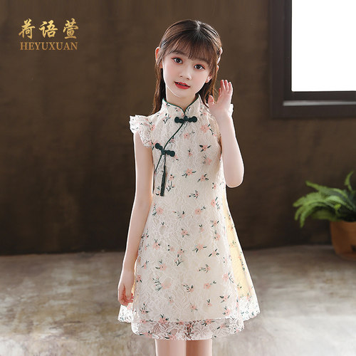 旗袍女童夏款2026新款夏季中国风薄款汉服儿童连衣裙古风裙子夏天
