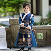 中国风拜年服古装 汉服男童冬装 儿童古风唐装 小少爷古风2025过年服