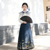 女孩裙子套装 马面裙女童汉服春秋2026新款 唐装 新中式 儿童国风古装