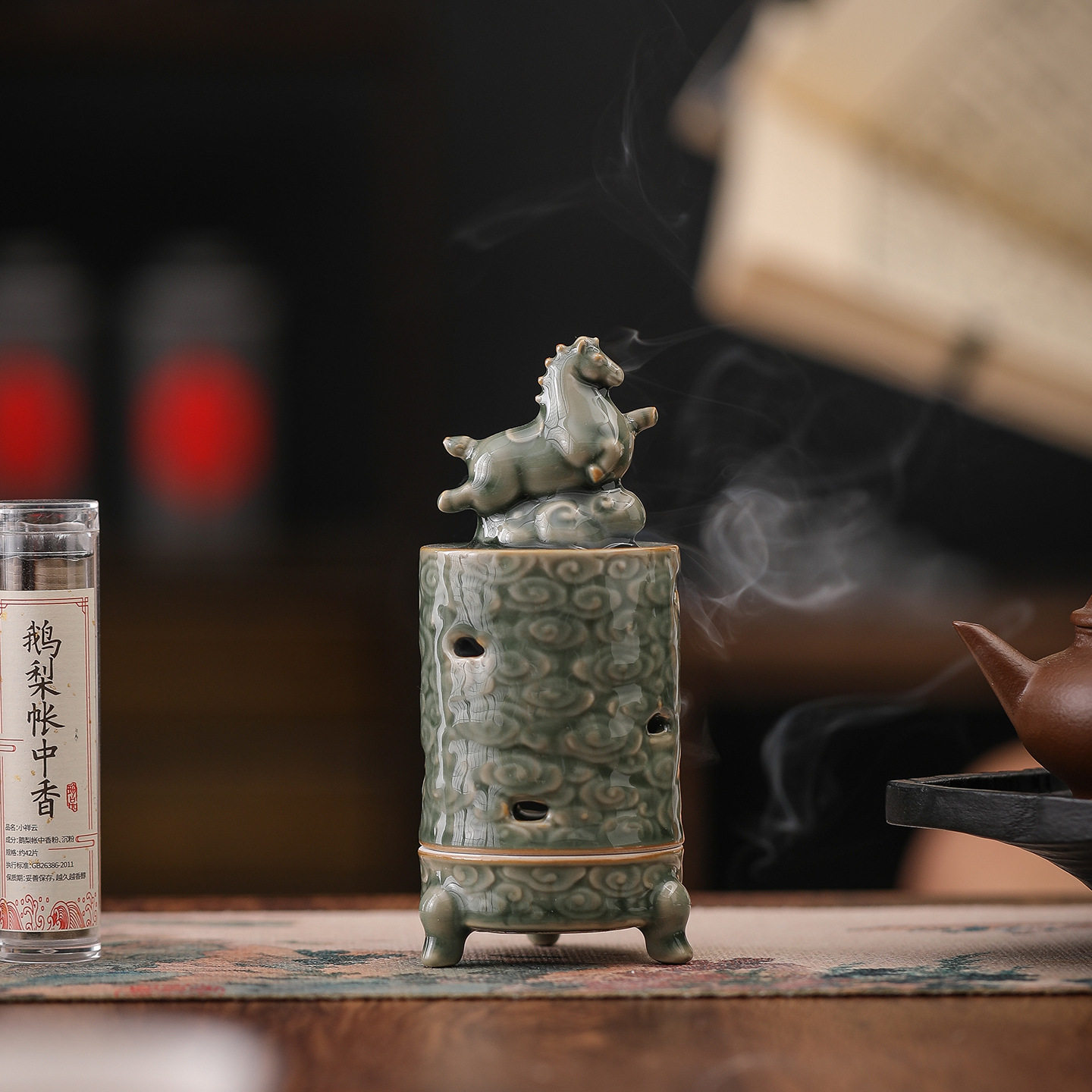 马踏祥云陶瓷香炉摆件家用室内熏香炉禅意香道熏香炉茶道桌面装饰,餐饮具,茶道/香炉,淘宝优惠券,粉丝福利购,淘宝优惠卷