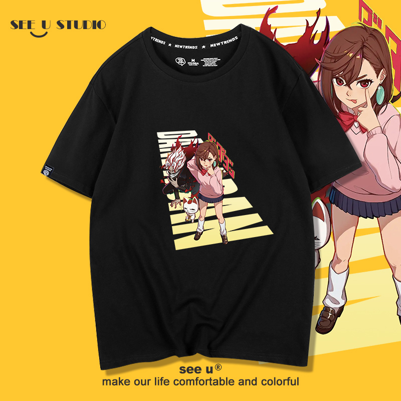 超自然武装当哒当t恤2025新款夏二次元动漫胆大党DANDADAN短袖