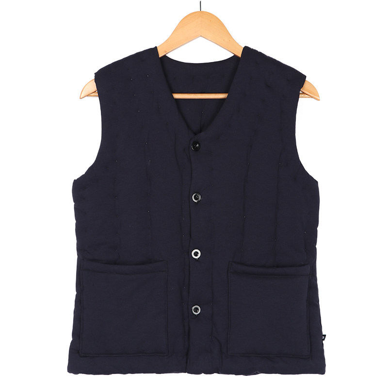 MENS COTTON HANDMADE VEST IS THICKENED AND WARMED IN WINTER AND THE ELASTIC VEST IS WORN IN THE ELDERLY SHOULDER VEST