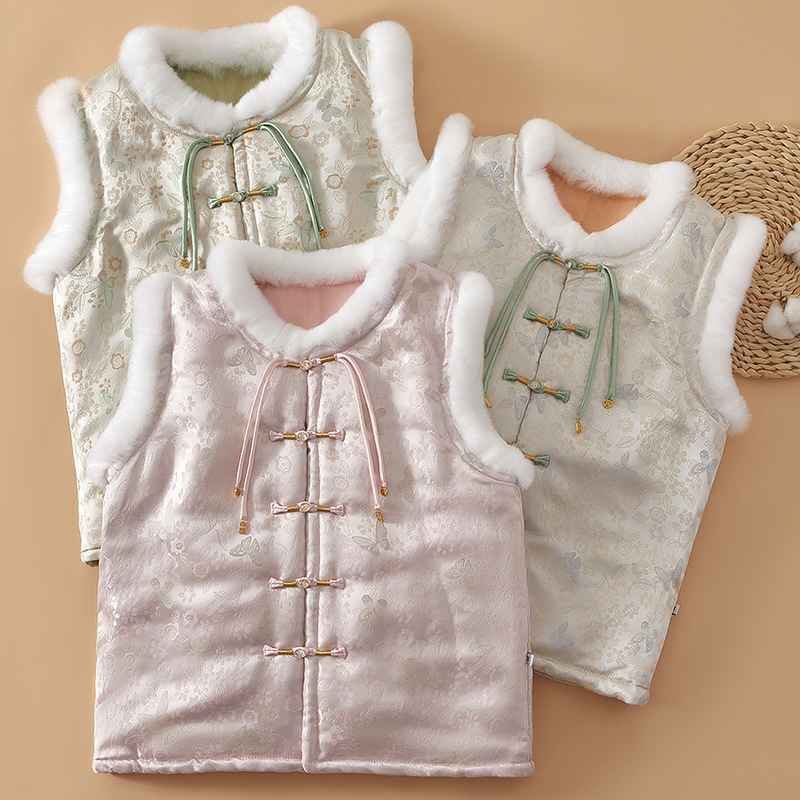 新中式复古风棉花马甲