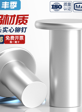 铝平头实心铆钉平帽铆钉GB109手打敲击式柳钉平卯M3M4M5M6M8
