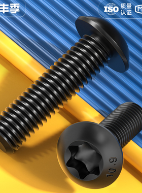 10.9级防盗螺丝高强度梅花孔半圆头盘头内六角螺钉圆杯M5M6M8M10