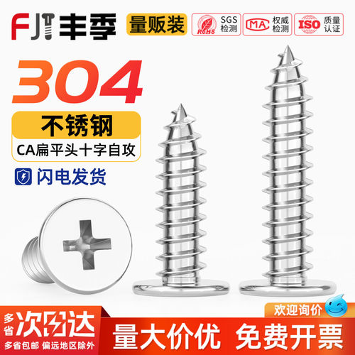 【全网热卖】304扁平头自攻螺丝