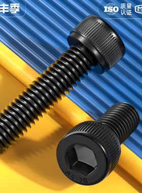黑色316不锈钢内六角螺丝钉镀黑锌912DIN杯头螺栓M3M4M5M6M8M10