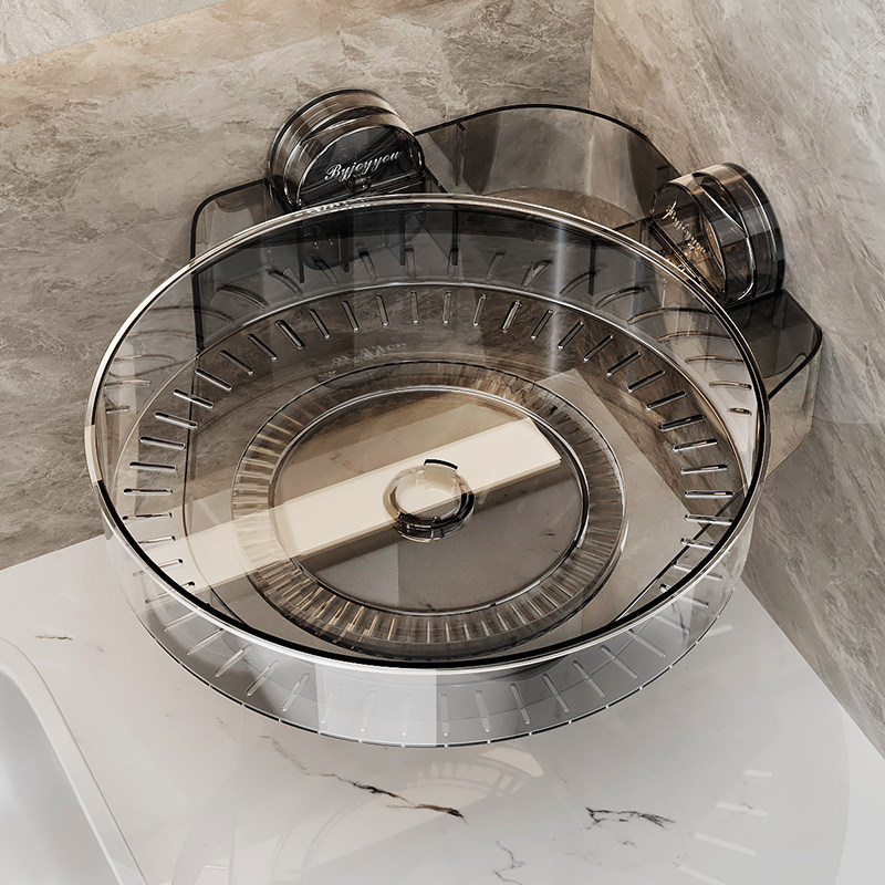 吸盘转角旋转浴室置物架卫生间淋浴间淋浴房洗澡间放沐浴露三角