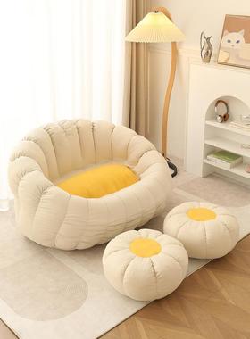 Ikae豆袋可以躺下睡觉在卧室和客厅2025新阳台房双层小豆袋