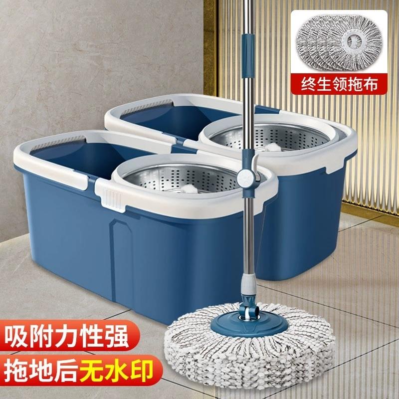 免手洗旋转拖把家用一拖净2025新款自动甩水甩干脱水拖布无水双驱