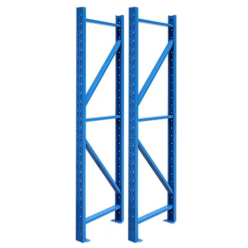 仓储货架立柱仓库蝴蝶孔立柱货架配件中轻型货架置物架多层铁架子