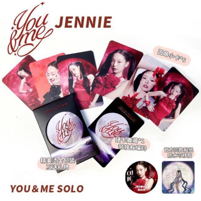 BLACKPINK金珍妮JENNIE专辑you and me小卡礼包贴纸同款粉墨周边