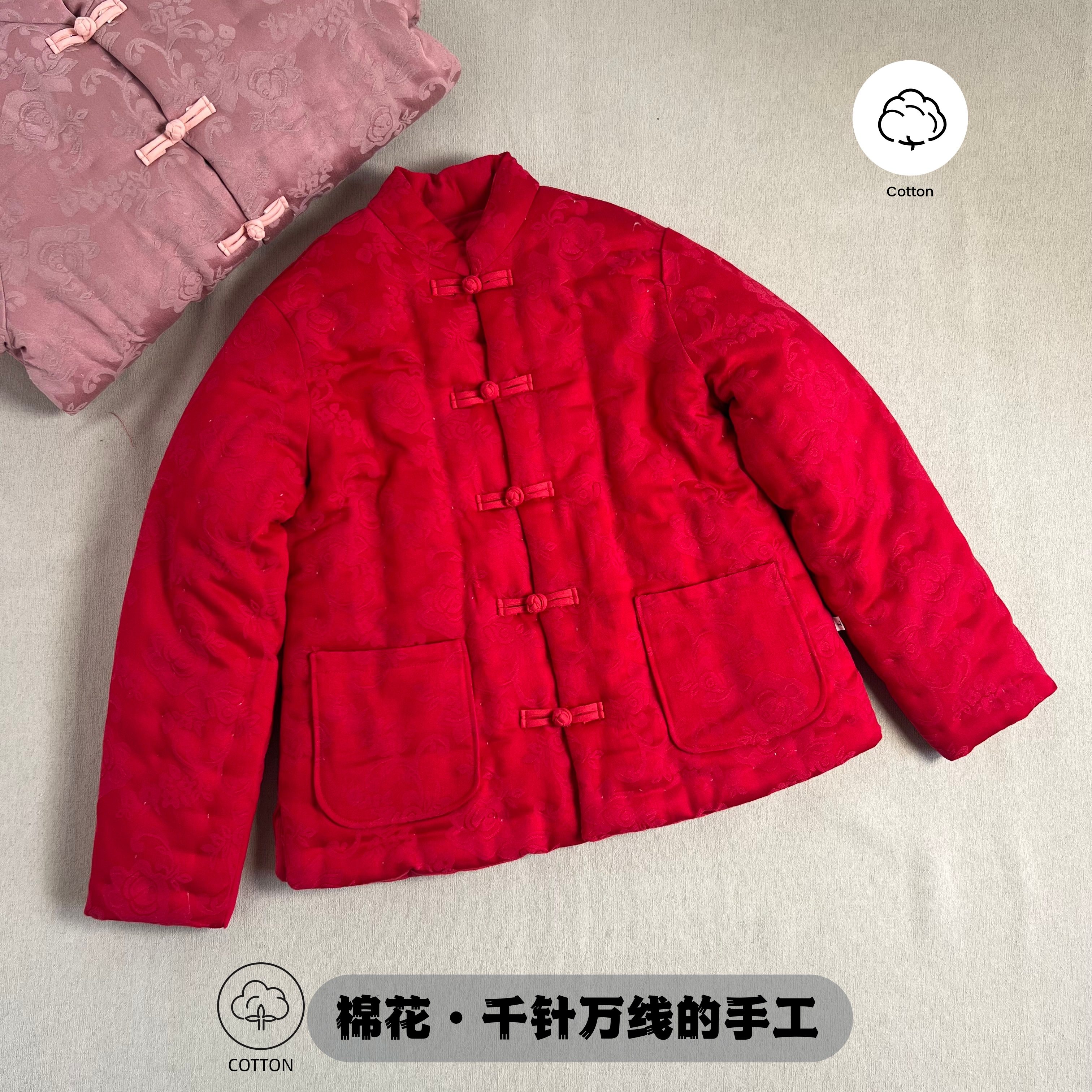 纯手工棉花棉袄女成人新中式国风盘扣外穿内丹棉花棉衣中老年棉服