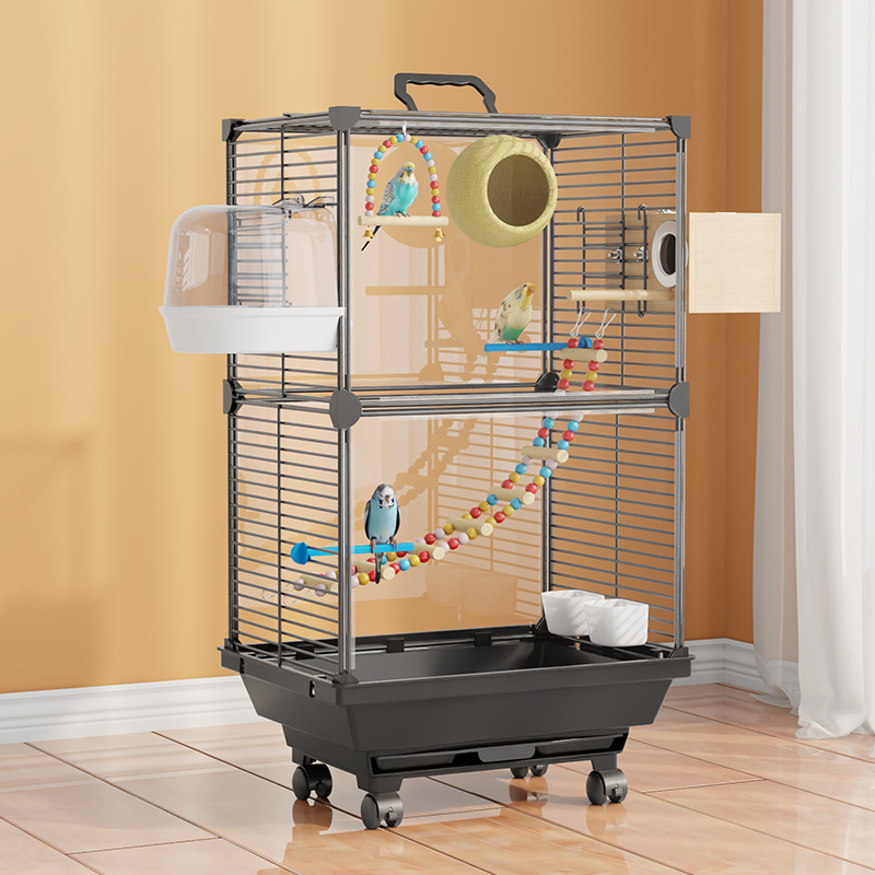 豪华家用鸟笼大号八哥玄凤牡丹专用外出鹦鹉笼子新型生态别墅虎皮