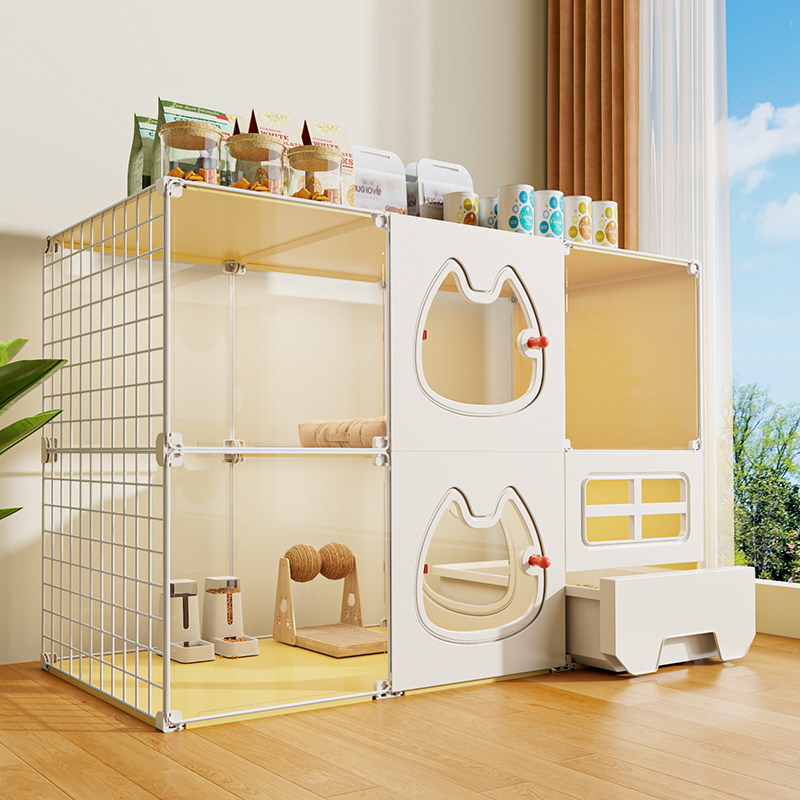 全景猫笼子家用室内一体猫屋带厕所超大自由空间宠物兔笼子猫别墅,宠物/宠物食品及用品,猫笼子/猫别墅,淘宝优惠券,粉丝福利购,淘宝优惠卷