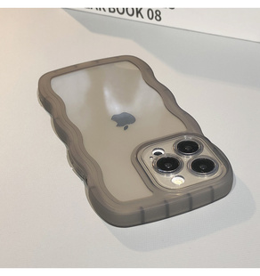 透明加厚防摔适用iPhone17promax手机壳波浪曲线边iPhone14适用16promax苹果13防摔套xr全包8plus