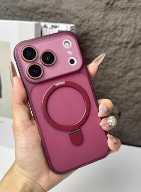 适用iphone16/16pro壳17绿色轮胎纹苹果16promax镜头膜15pro磁吸支架14磨砂13高级感12防摔16plus
