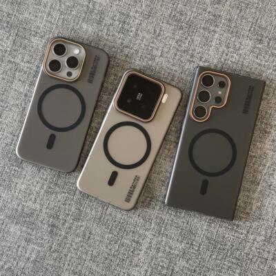 柔纱黑色磁吸适用三星S25小米15