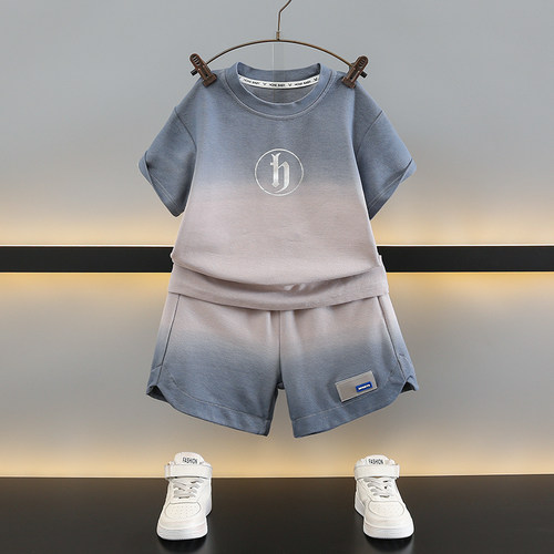 男童夏装套装2024新款儿童夏季薄款短袖衣服宝宝运动两件套帅气潮