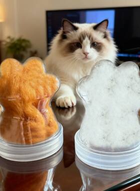 猫毛纪念收纳盒猫咪狗狗毛发收集器猫爪兔子宠物储存罐创意摆件