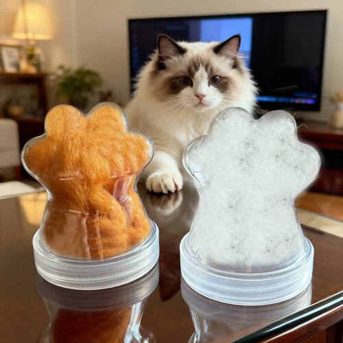 猫毛纪念收纳盒猫咪狗狗毛发收集器猫爪兔子宠物储存罐创意摆件