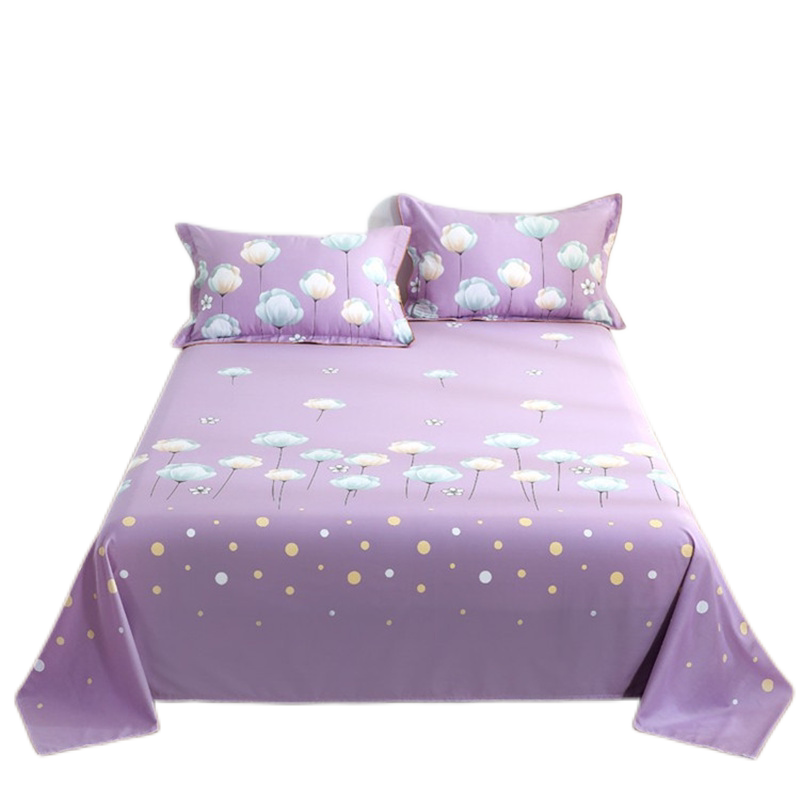 100%纯棉床单单单件单人双人全棉不起皱单个大学宿舍不跑床的定做